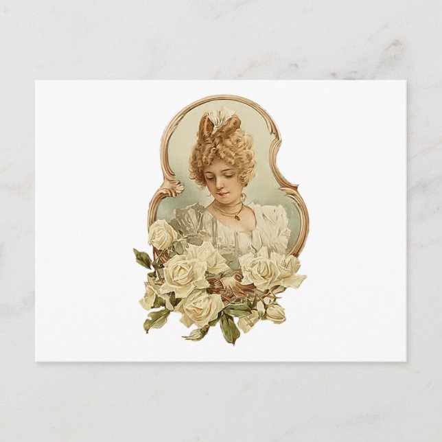 Victorian Woman Porträtt Vykort (Framsida)