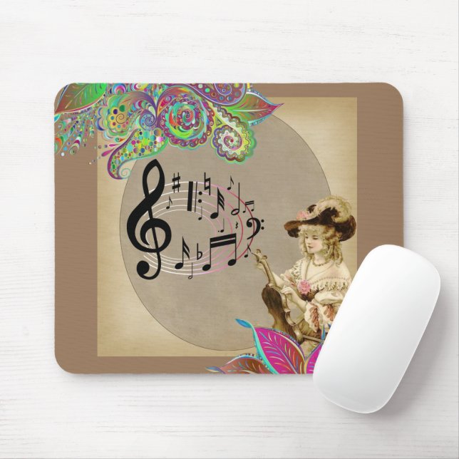 Victorian Women Blommigt Mouse Pad! Muspets Musmatta (Med mus)