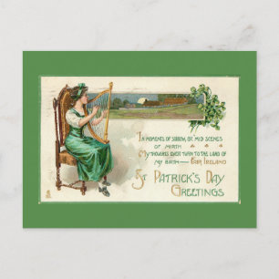 Victorian Women St. Patrick's Day Helg Vykort