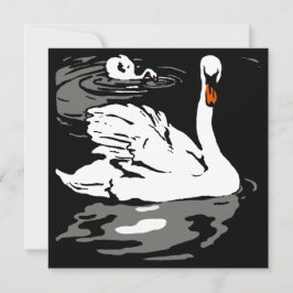 Victorian Woodcut Boskap Svanar Meddelande