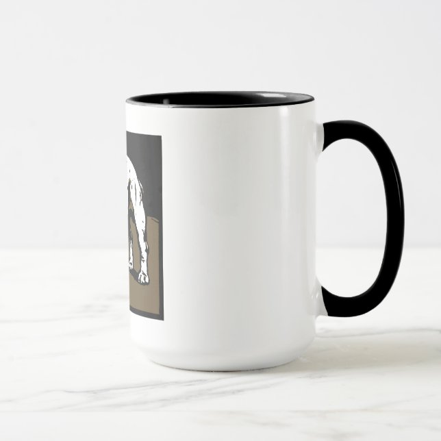 Victorian Woodcut Bulldog på Mugg (Höger)