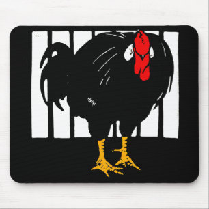 Victorian Woodcut Chicken Tupp Mousepad Musmatta