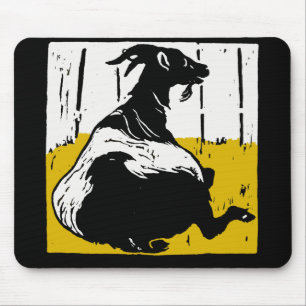 Victorian Woodcut Goat Mousepad Musmatta