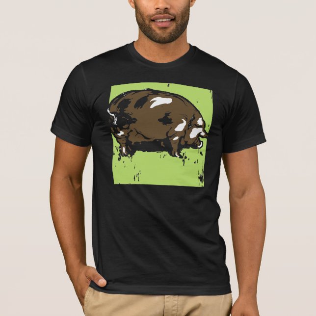 Victorian Woodcut Gris On T Shirt (Framsida)