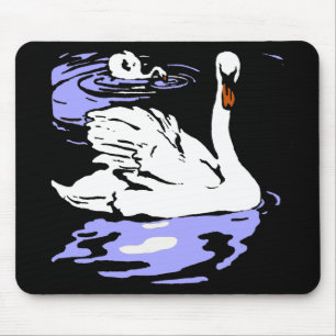 Victorian Woodcut Svanar Mousepad Musmatta