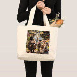 Victorian Woodland animals tea party secret garden Jumbo Tygkasse