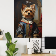 Victorian Yorkshire Terrier in Clothes Whimsical