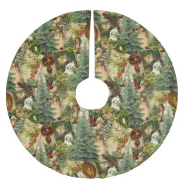 Victorian Yuletide Splendor Julgransmatta Borstad Polyester