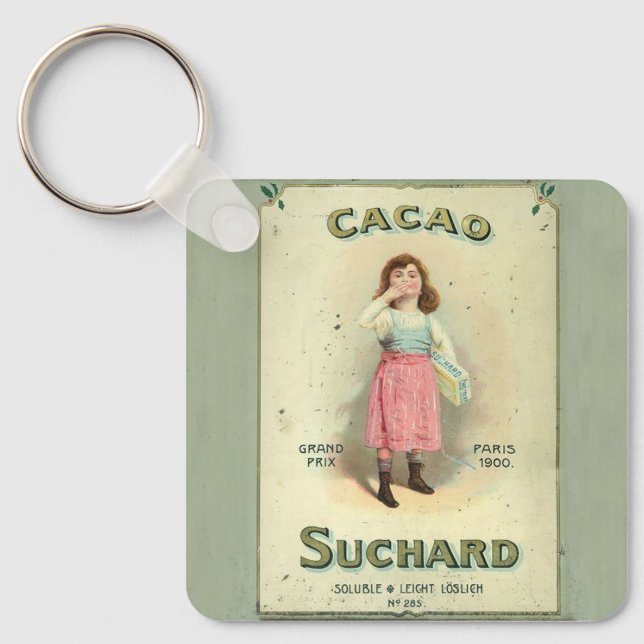 Victoriana Choklad Kyss Flickan Socker Nyckelring (Framsida)