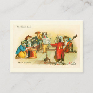 Victoriana Musikaliska Julkatter Band Louis Wain Tilläggskort