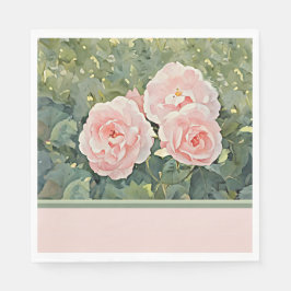 Victoriana rosa och korallrosor - Pappersservetter