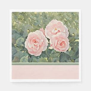 Victoriana rosa och korallrosor - Pappersservetter