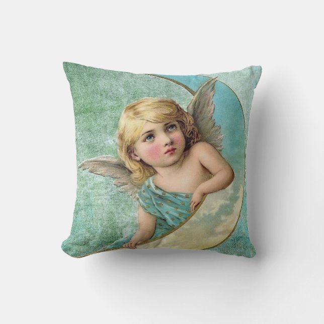 Victorianängel och måne kudde (Framsida)