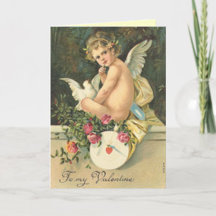 Victorianängelvalentin kort för dag