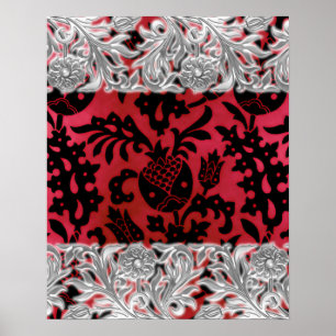 VictorianArabesque, POMEGRANATE NOUVEAU Poster