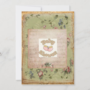 Victorianbaby showerinbjudan inbjudningar