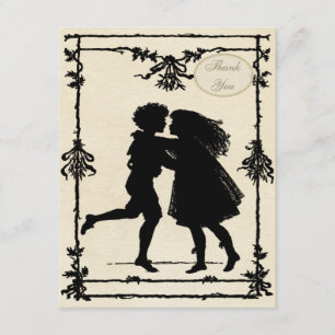 VictorianbarnSilhouettes som gifta sig tack Kort