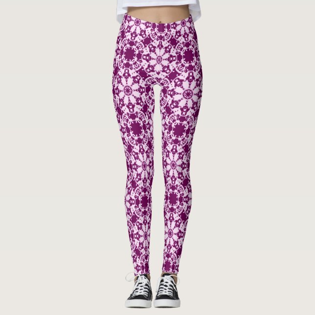 victorianblommönster leggings (Framsida)