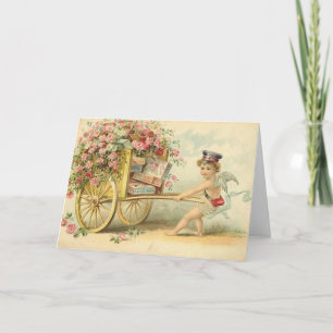 VictorianCherub med valentin dagkort Helgkort
