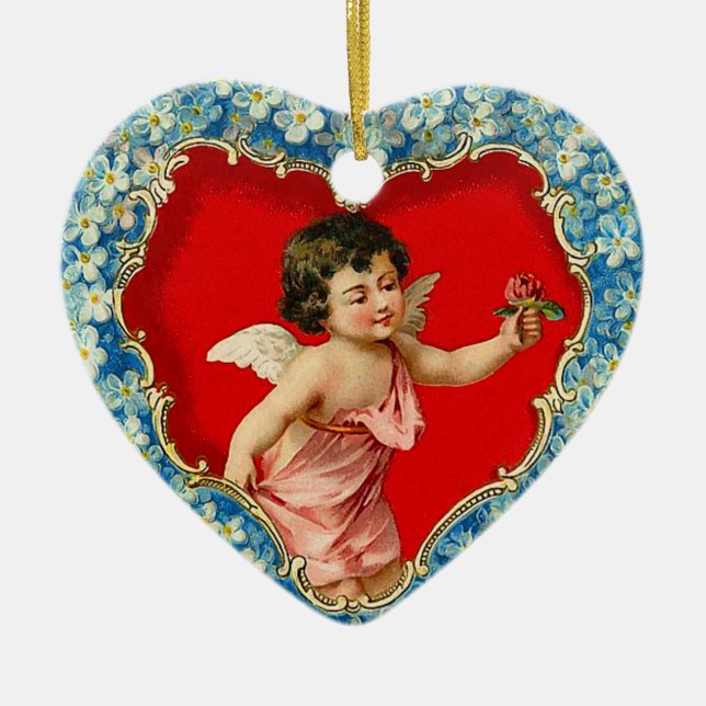 VictorianCupidprydnad Julgransprydnad Keramik (Framsidan)