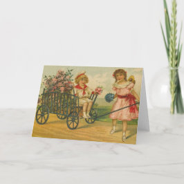 Victorianen blommar för mammamors dagkort kort