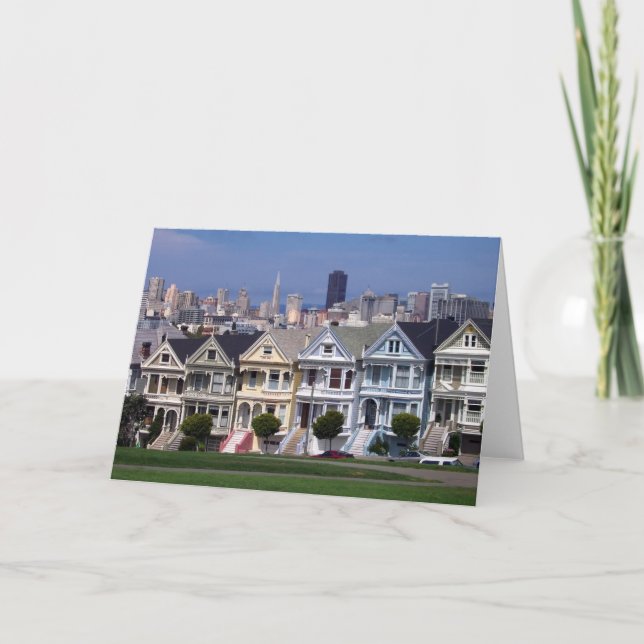 Victorianen inhyser hälsningkort kort (Framsida)