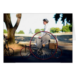 Victorianen kick-rullar trehjulingen hälsningskort