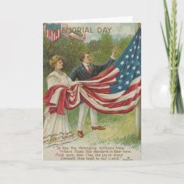 Victorianen kopplar ihop att lyfta US-flagga Kort
