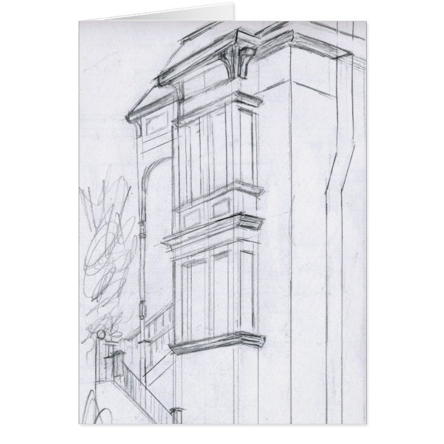 Victorianen skissar hälsningskort (Framsidan)