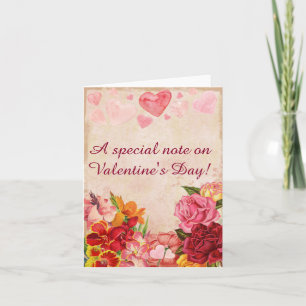 Victorianen Steampunk blommar hjärtavalentin dag Helgkort
