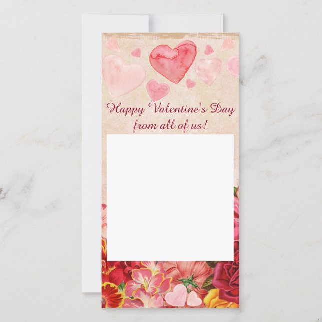 Victorianen Steampunk blommar hjärtavalentin dag Julkort (Framsida)