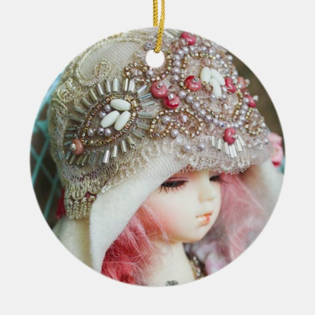 Victorianflicka Julgransprydnad Keramik (Framsidan)