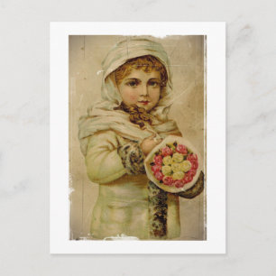 Victorianflicka med julro helg vykort