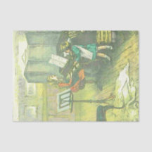 Victorianflicka musikalisk decoupage för duo