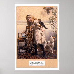 Victorianflickakattungar förföljer "någon port poster