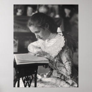 Victorianflickaläsning Poster
