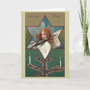 VictorianfranskJoyeux Noël julkort Helgkort