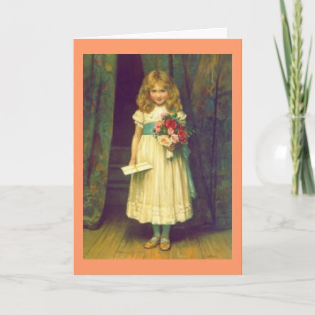 Victoriangrattis på födelsedagenkort kort (Framsida)