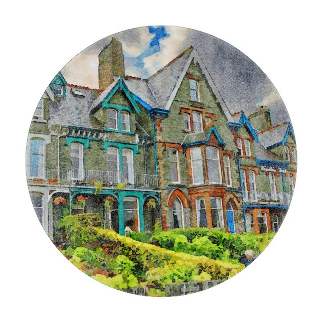 Victorianhuset i Keswick, färgat i vattenfärg (Framsidan)