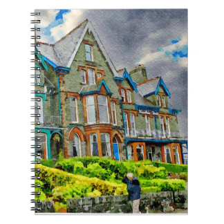 Victorianhuset i Keswick, färgat i vattenfärg Anteckningsbok