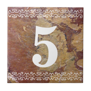 Victorianhuset numrerar belägger med tegel kakelplatta