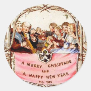 Victorianjul Runt Klistermärke