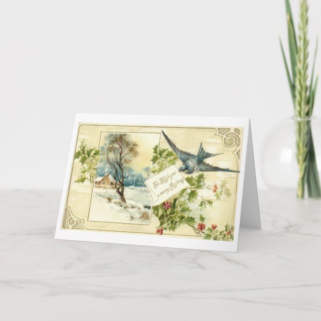 Victorianjulhälsningar Helgkort (Framsida)