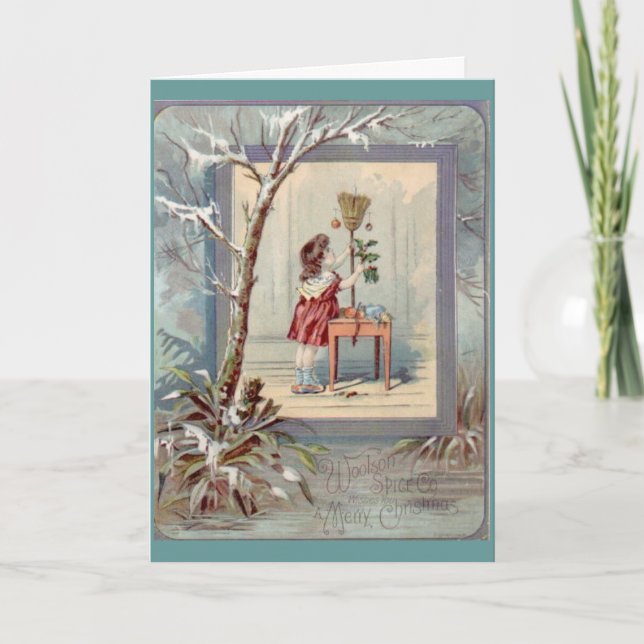 Victorianjulkort Helgkort (Framsida)