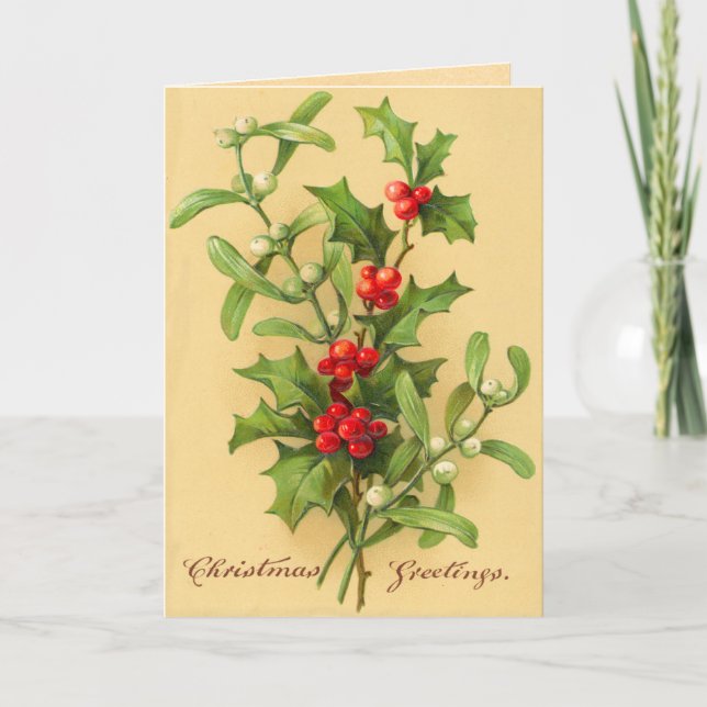 Victorianjulkort Helgkort (Framsida)