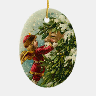 Victorianjultomtenprydnad Julgransprydnad Keramik