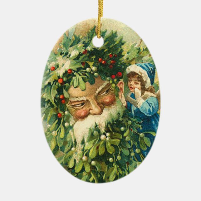 Victorianjultomtenprydnad Julgransprydnad Keramik (Framsidan)