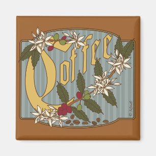 Victoriankaffe undertecknar magnet