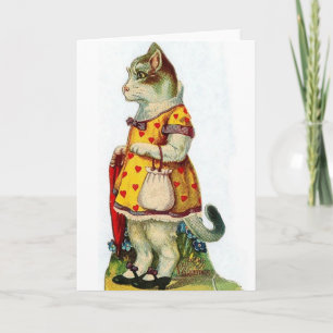 Victoriankattvalentin kort för dag