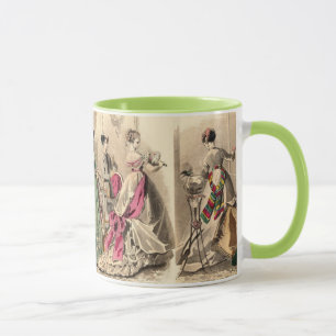 Victorianklänning med rosapilbågen mugg